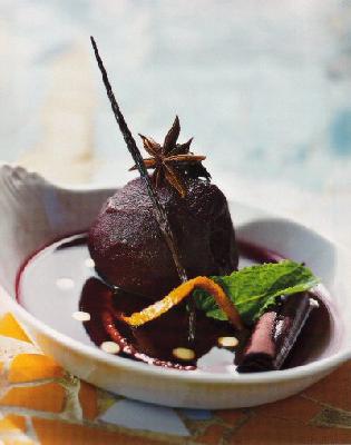 Pêches au vin