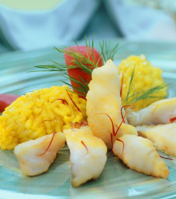 Filets de maquereaux au riz safrané