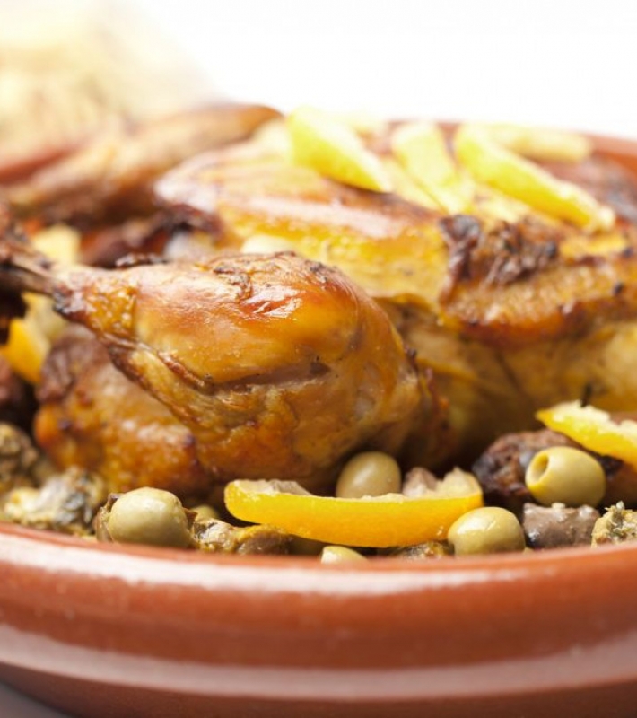 Canard aux olives et citrons confits