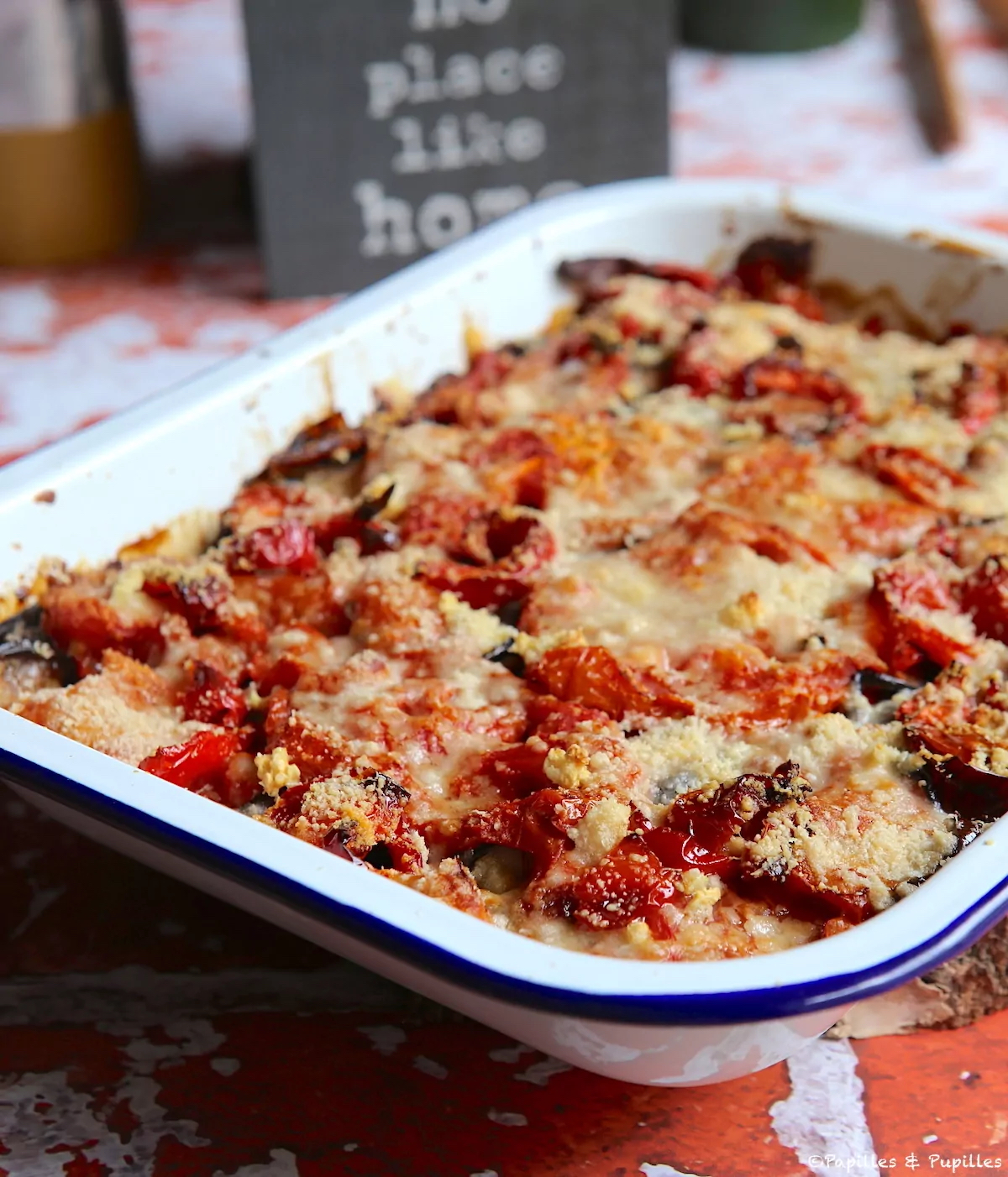 Gratin d'aubergines et de poivrons