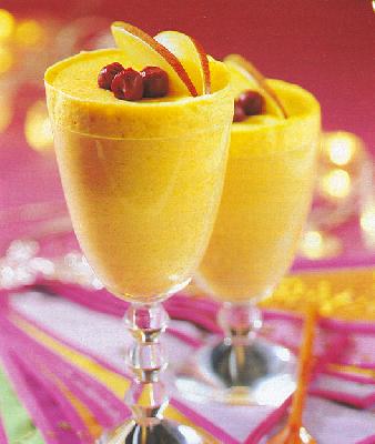 Soufflés glacés mangue-griottines