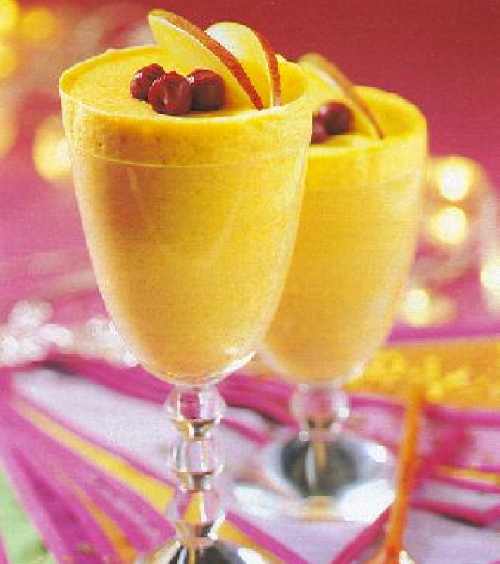 Soufflés glacés mangue-griottines