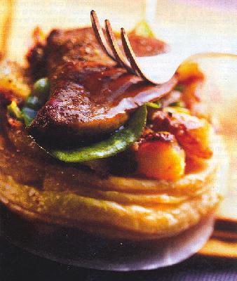 Croustillants de pommes au foie gras