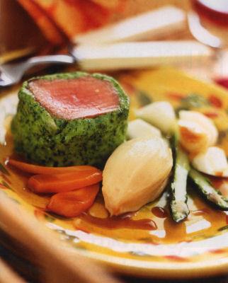 Noisettes d'agneau en croute d'asperges
