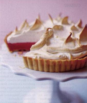 Gâteau meringué aux framboises