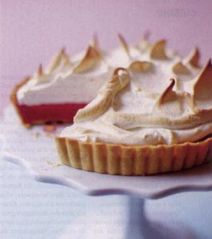 Gâteau meringué aux framboises