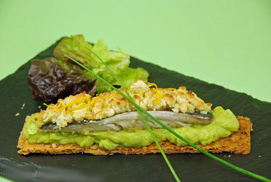 Feuilleté de maquereau, guacamole