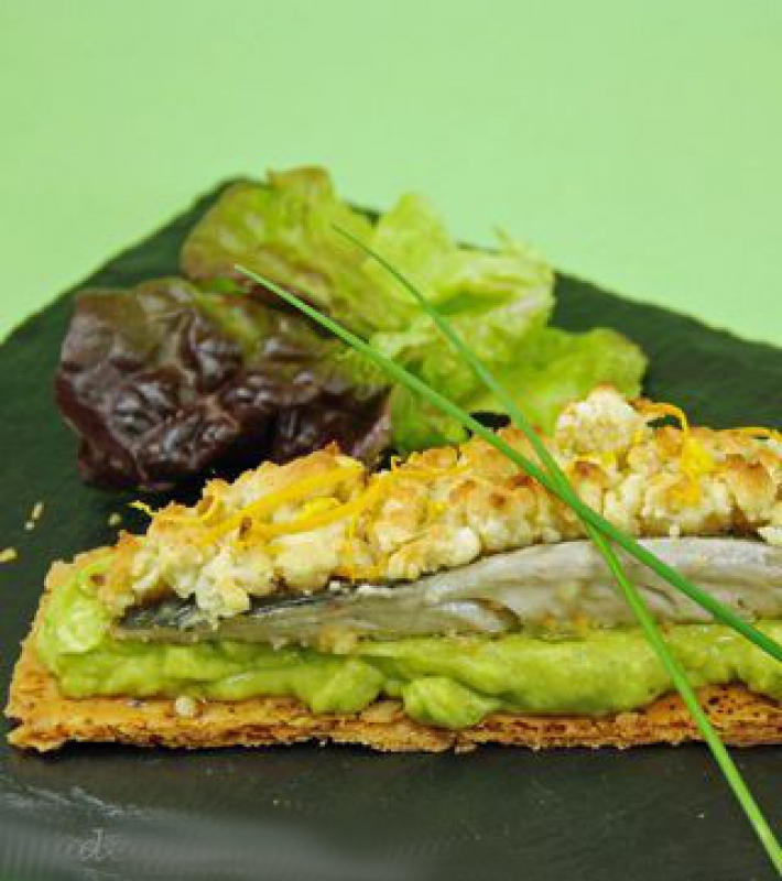 Feuilleté de maquereau, guacamole