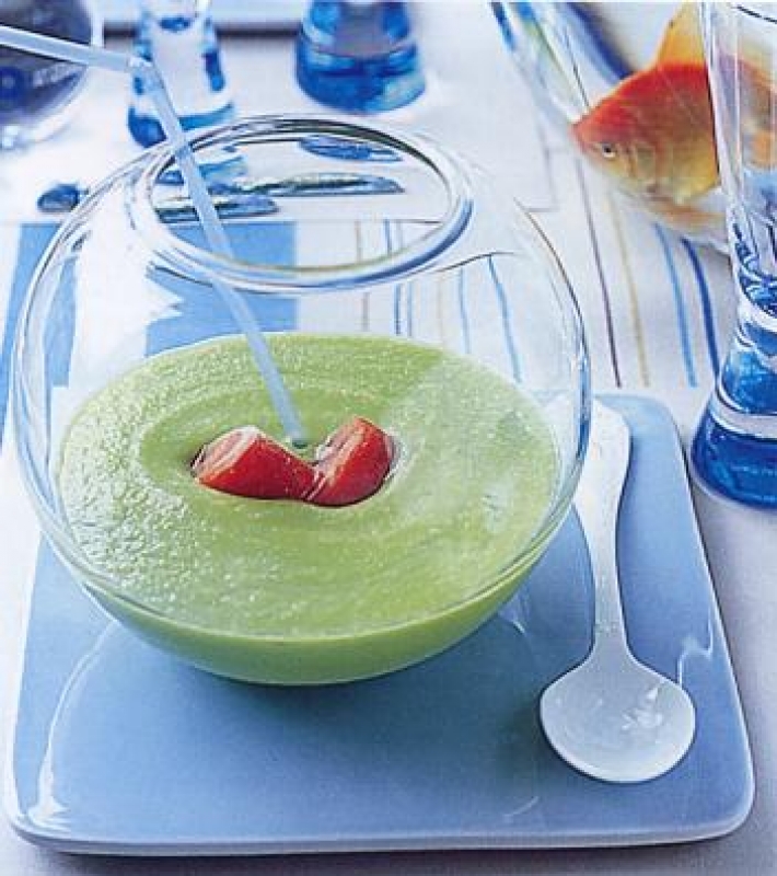 Soupe glacée à l'avocat