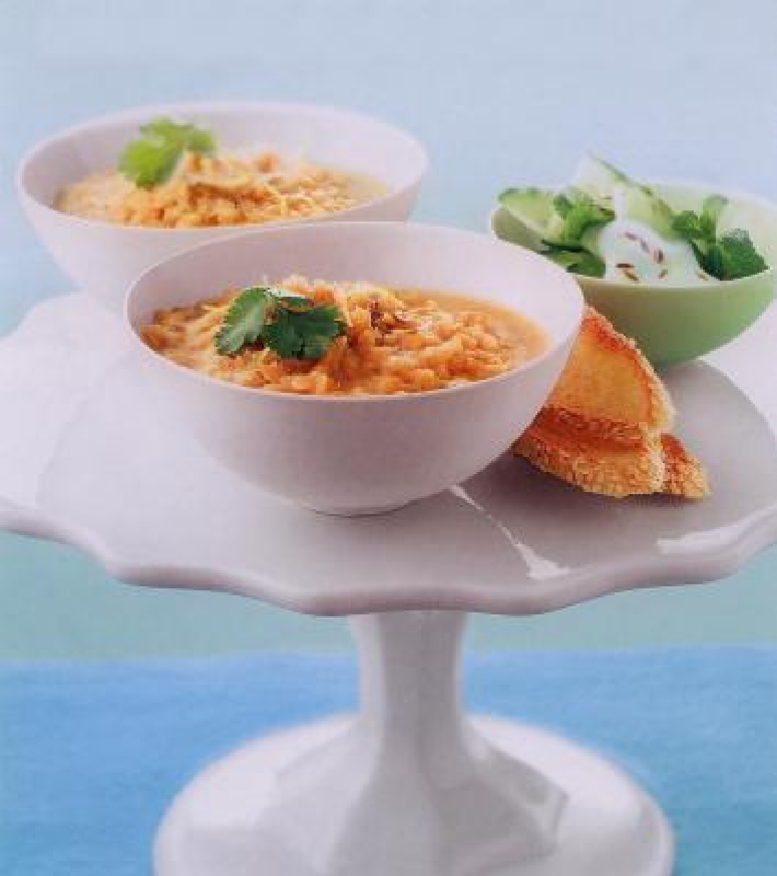 Soupe de lentilles corail au cumin