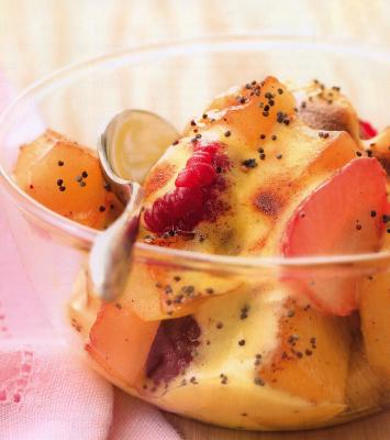 Gratin de fruits au pavot