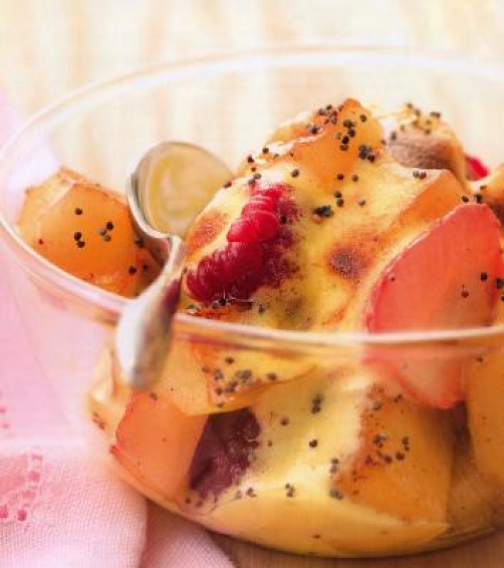 Gratin de fruits au pavot