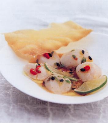 Noix de Saint-Jacques marinées passion citron