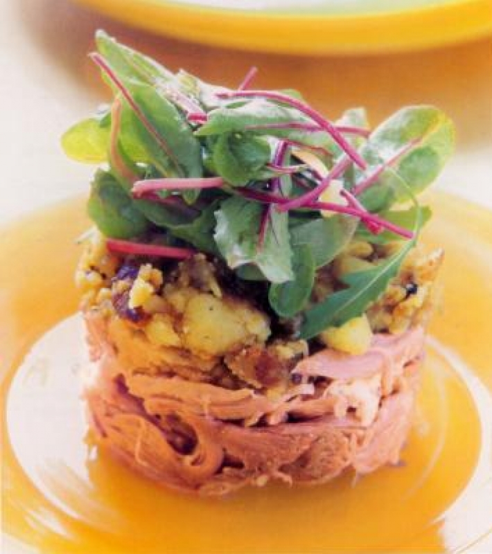 Parmentier de volaille aux deux pommes