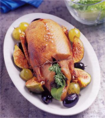 Canard sauvage farci mi-figue mi-raisin