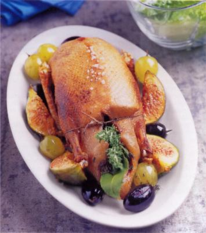 Canard sauvage farci mi-figue mi-raisin