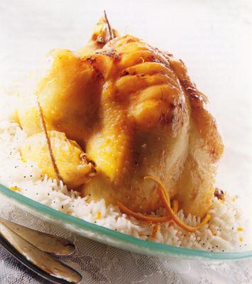 Chappon truffé à la mandarine