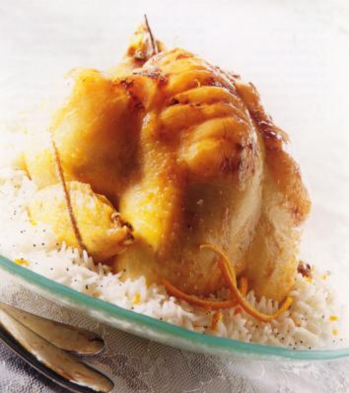 Chappon truffé à la mandarine