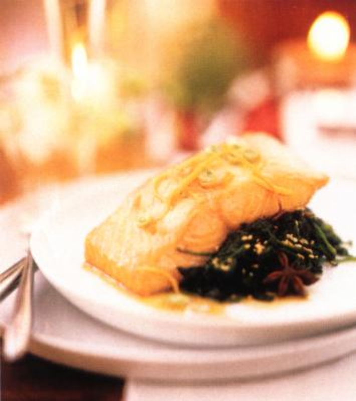 Pavé de saumon au gingembre