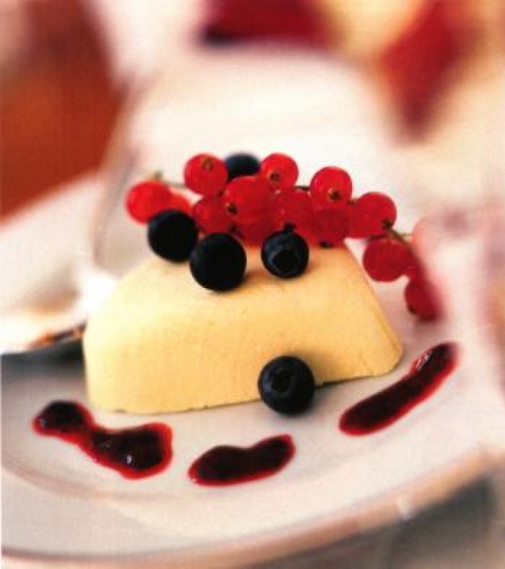 Coeur de crème aux fruits rouges