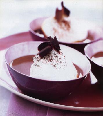 Oeufs à la neige au chocolat