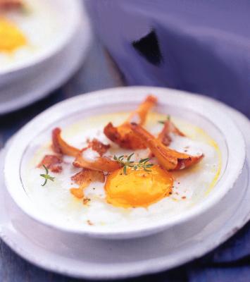 Oeufs cocotte aux girolles