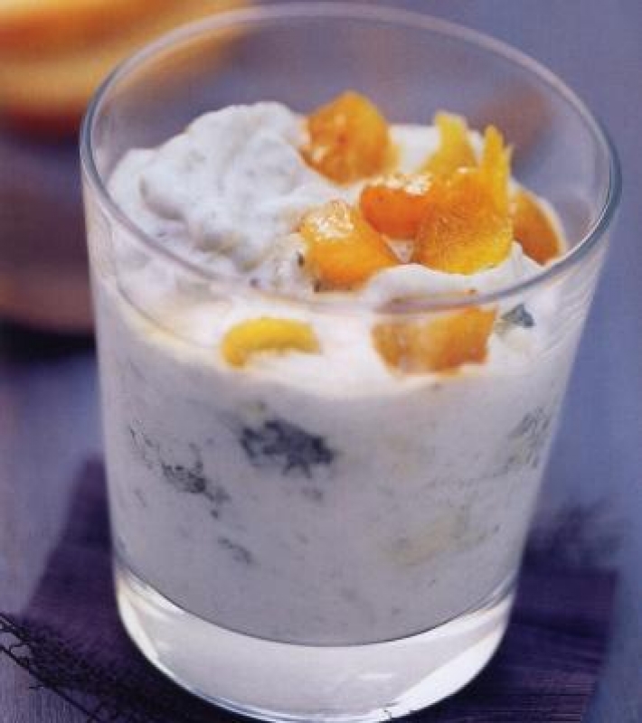 Mousse de roquefort aux poires et gingembre