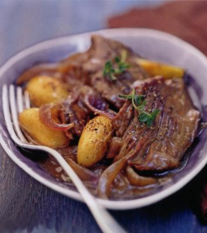Onglet braisé à la bière