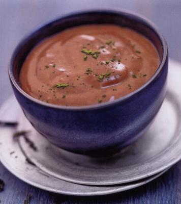 Petits pots de crème au chocolat et au thé vert