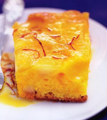Gâteau aux poires et au safran