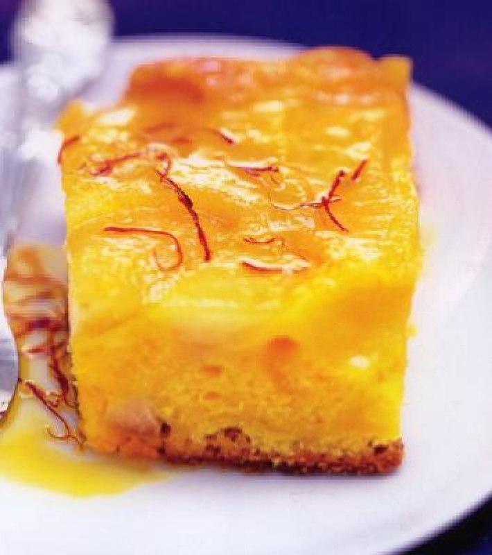 Gâteau aux poires et au safran
