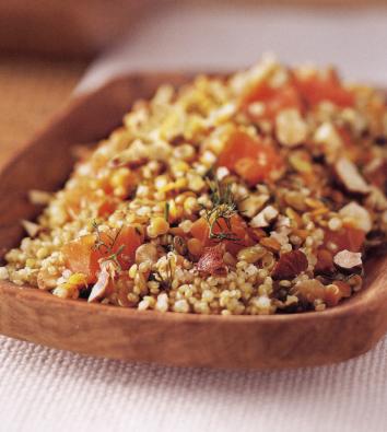 Salade de quinoa et trois lentilles au saumon fumé