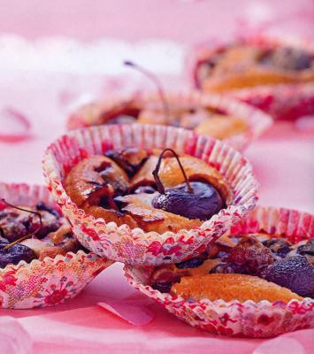 Clafoutis aux cerises et sirop de rose