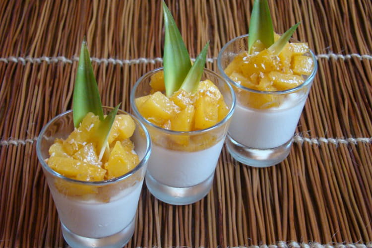 Panna Cotta à l'ananas confit