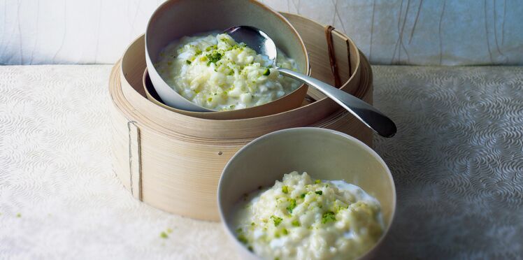 Riz au lait au thé vert matcha