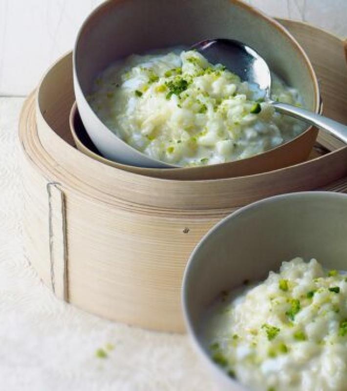 Riz au lait au thé vert matcha