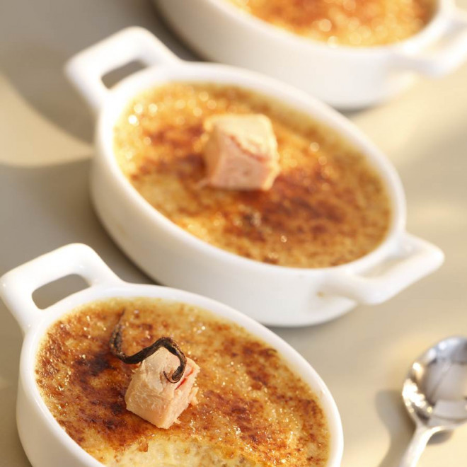 Crèmes brûlées au foie gras