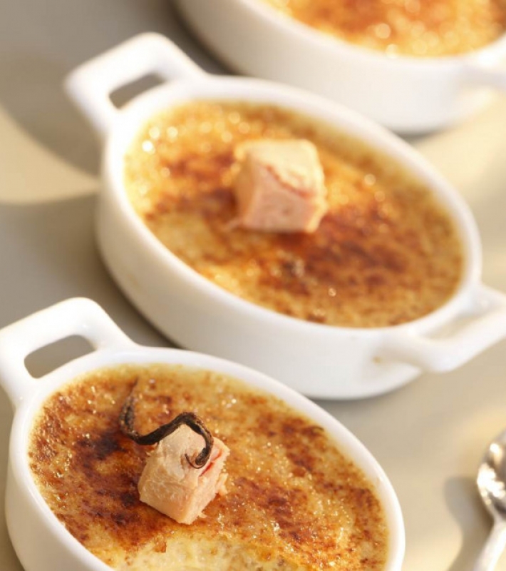 Crèmes brûlées au foie gras