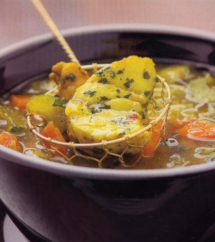 Fondue de lotte au curcuma et à la coriandre
