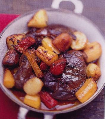 Ragoût de joues de boeuf aux légumes anciens