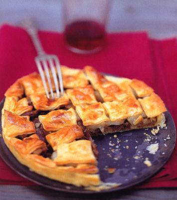 Tourte de topinambours au canard confit