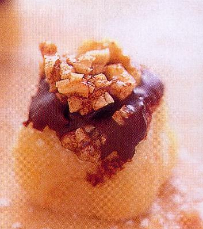 Carrés de massepain au chocolat