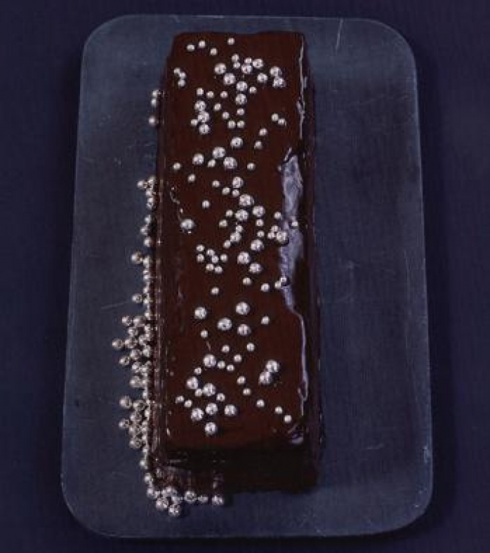Bûche au chocolat un peu glacée