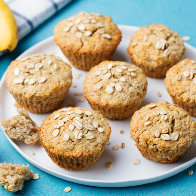 Muffins de flocons d'avoine aux pommes