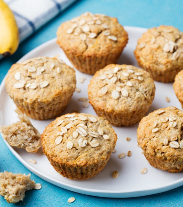 Muffins de flocons d'avoine aux pommes
