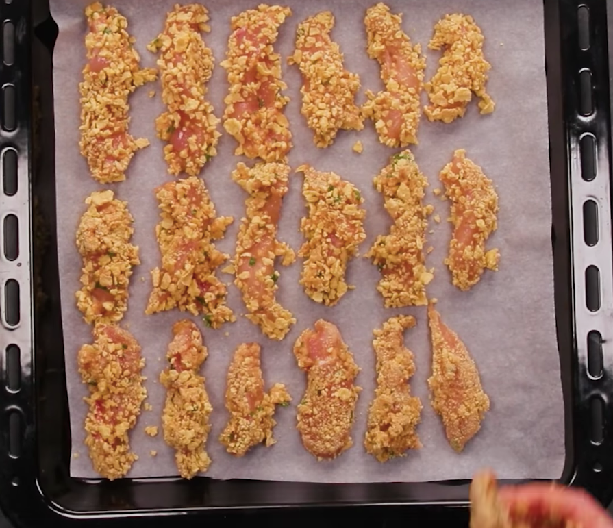 Nuggets croustillants panés aux flocons de maïs