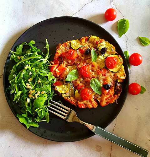 Pains de tomates, courgettes et oignons