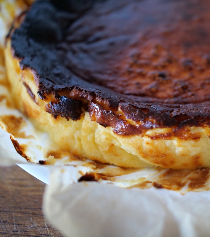 Cheese-cake et coulis de fraises