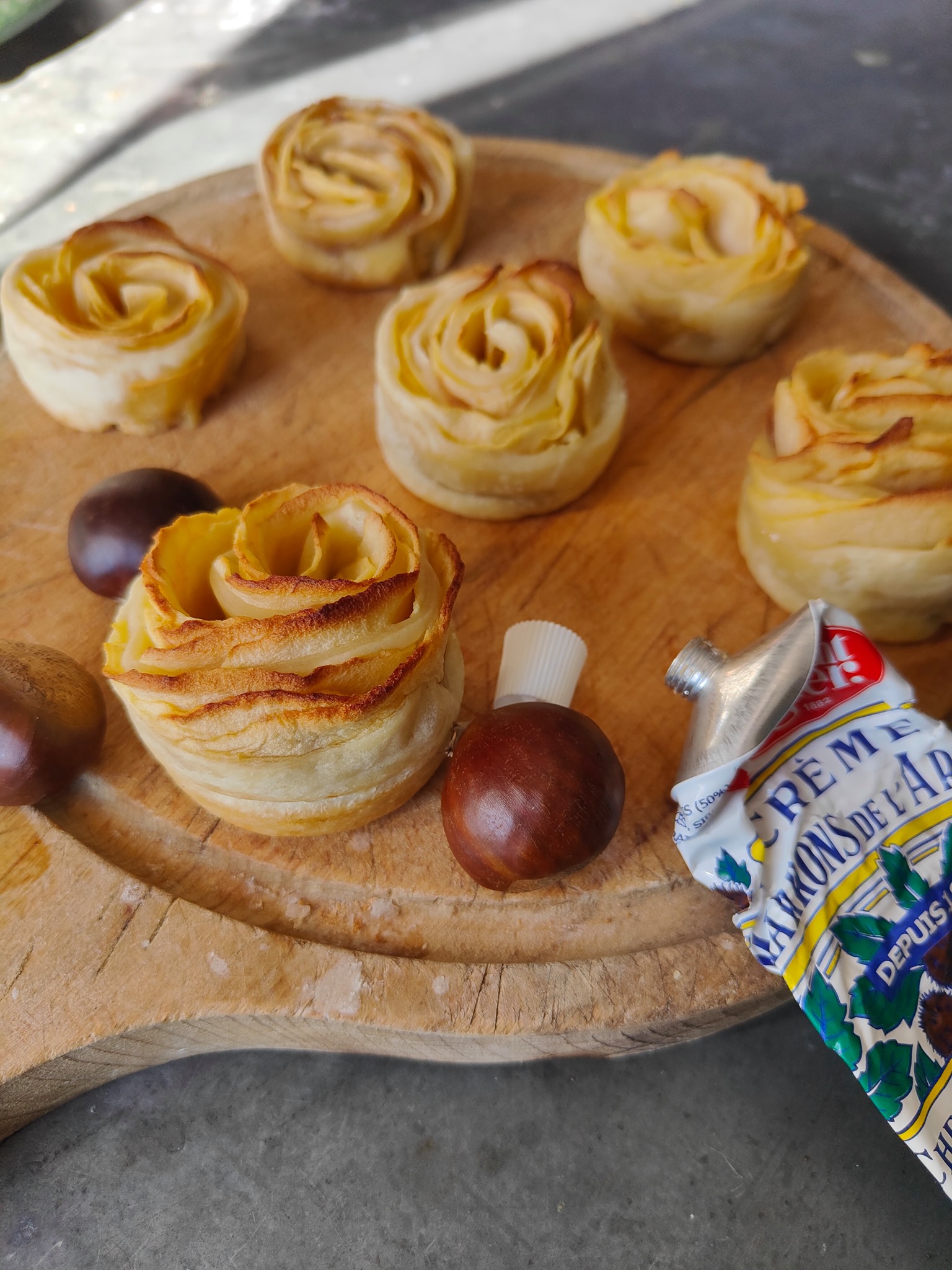 Fleurs pommes, crème de marrons