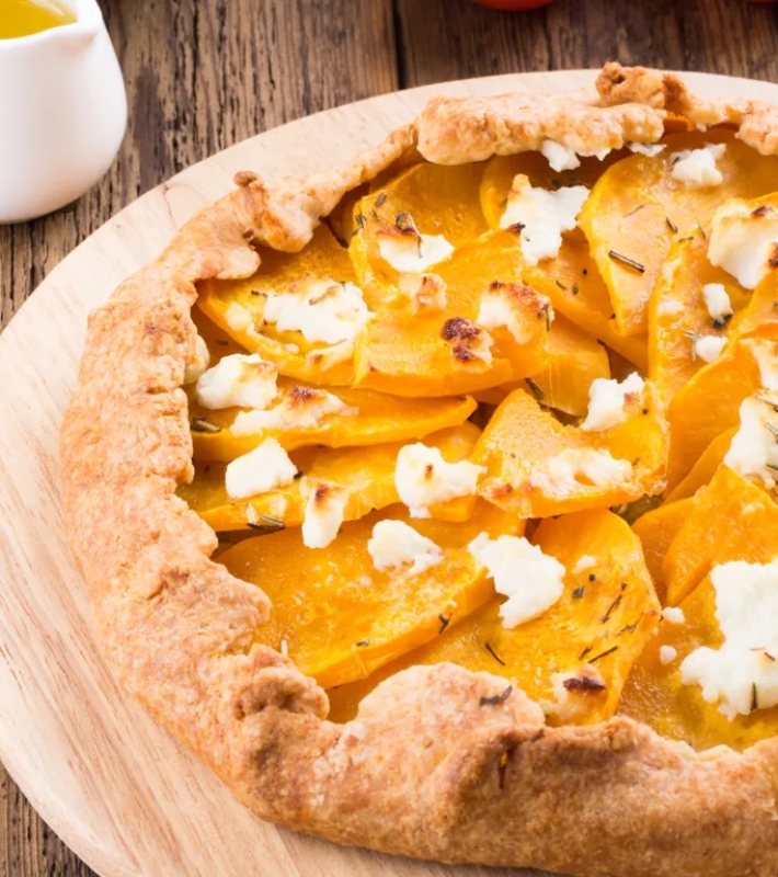 Tarte au potimarron et roquefort